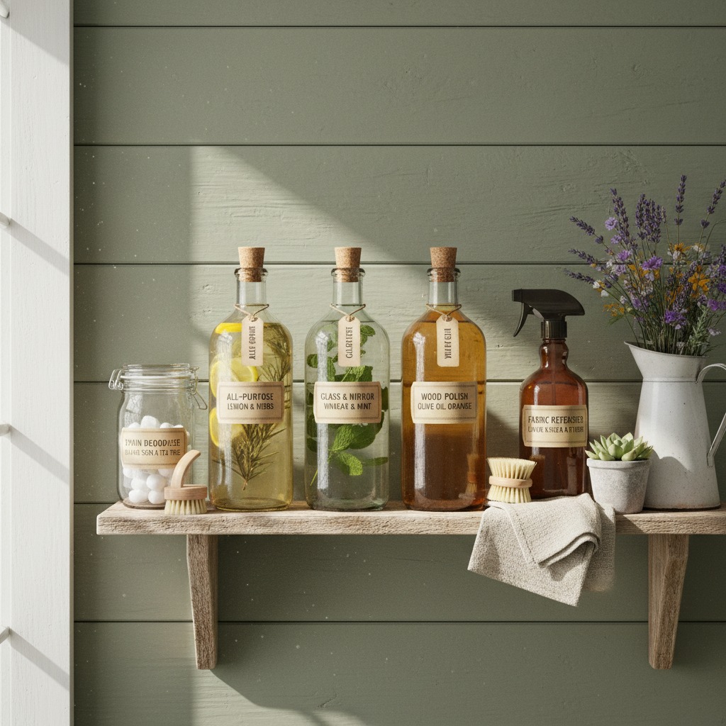 new image, something more country. possibly something in some cleaning bottles