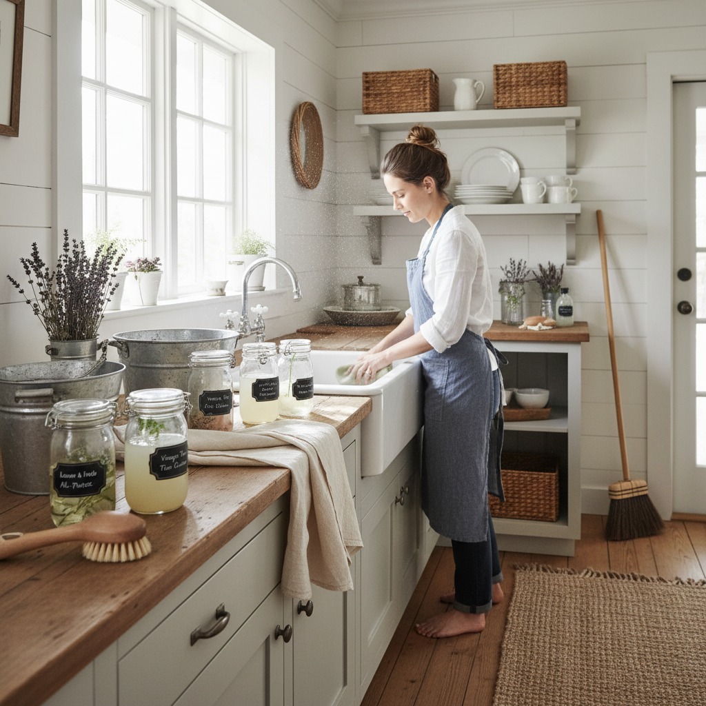 new image something related to farmhouse style cleaning